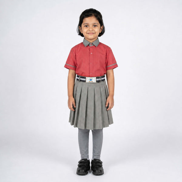 Nalanda School Formal Uniform for Girls ( 1 to 4 Std )