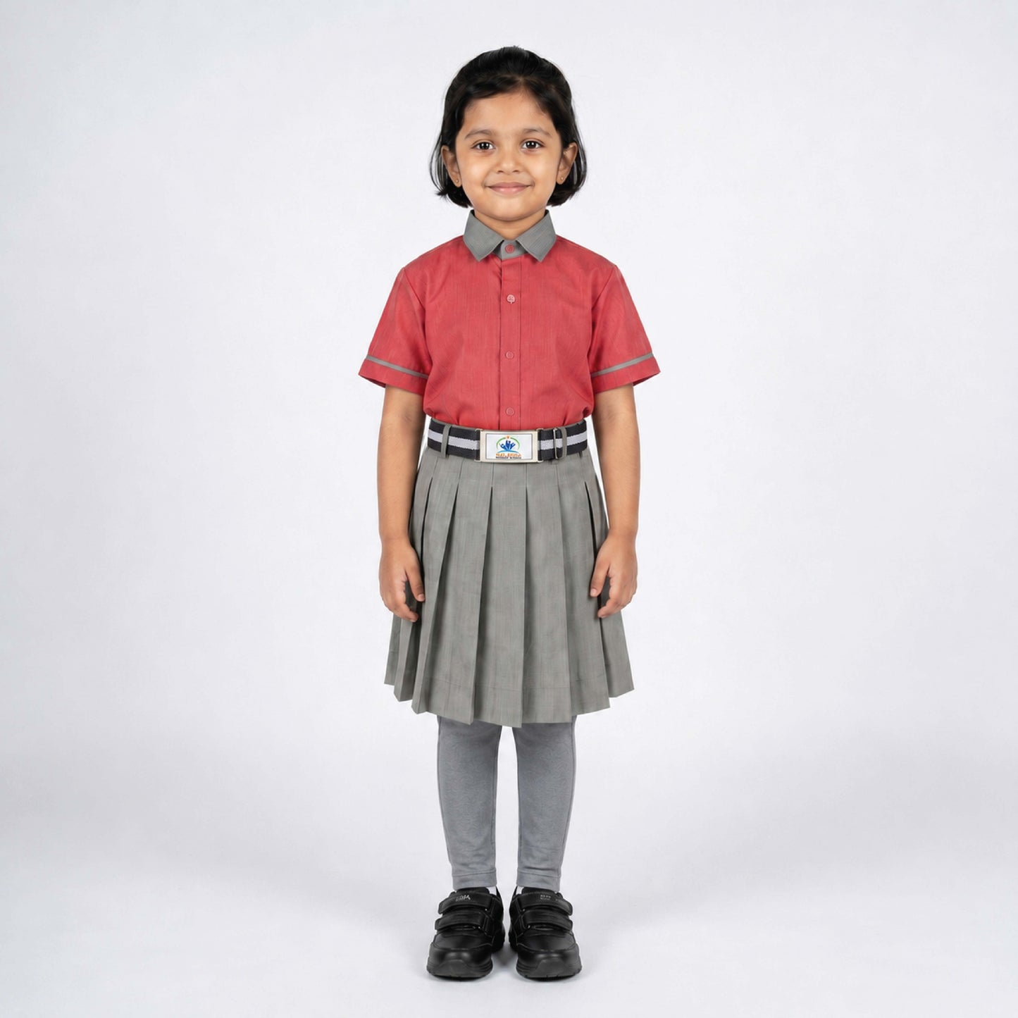 Nalanda School Formal Uniform for Girls ( 1 to 4 Std )