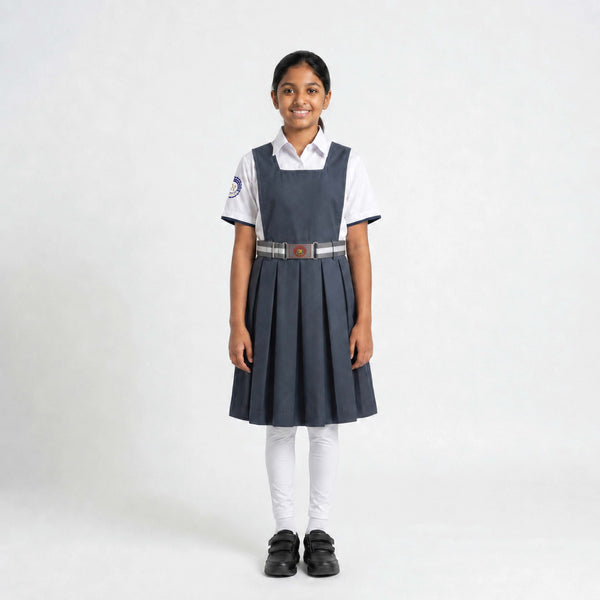 Shri Raj School Uniform Girls Formal Pinafore Dress