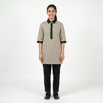 Pragati School Striped Formal Uniform for girls