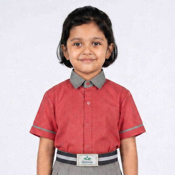 Madhuvan School  Half Sleeve School Uniform Shirt