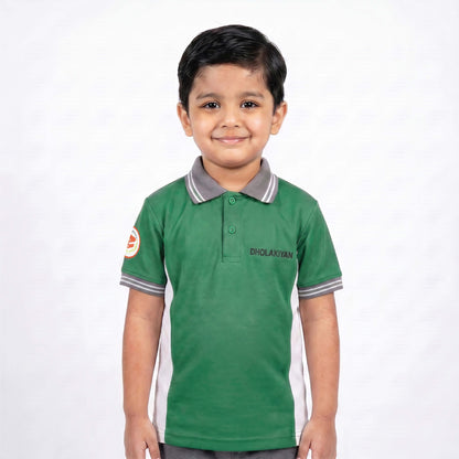 Dholakiya School Sports Uniform T-Shirt – Green