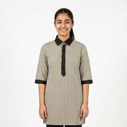 Pragati School Striped Uniform Long Top