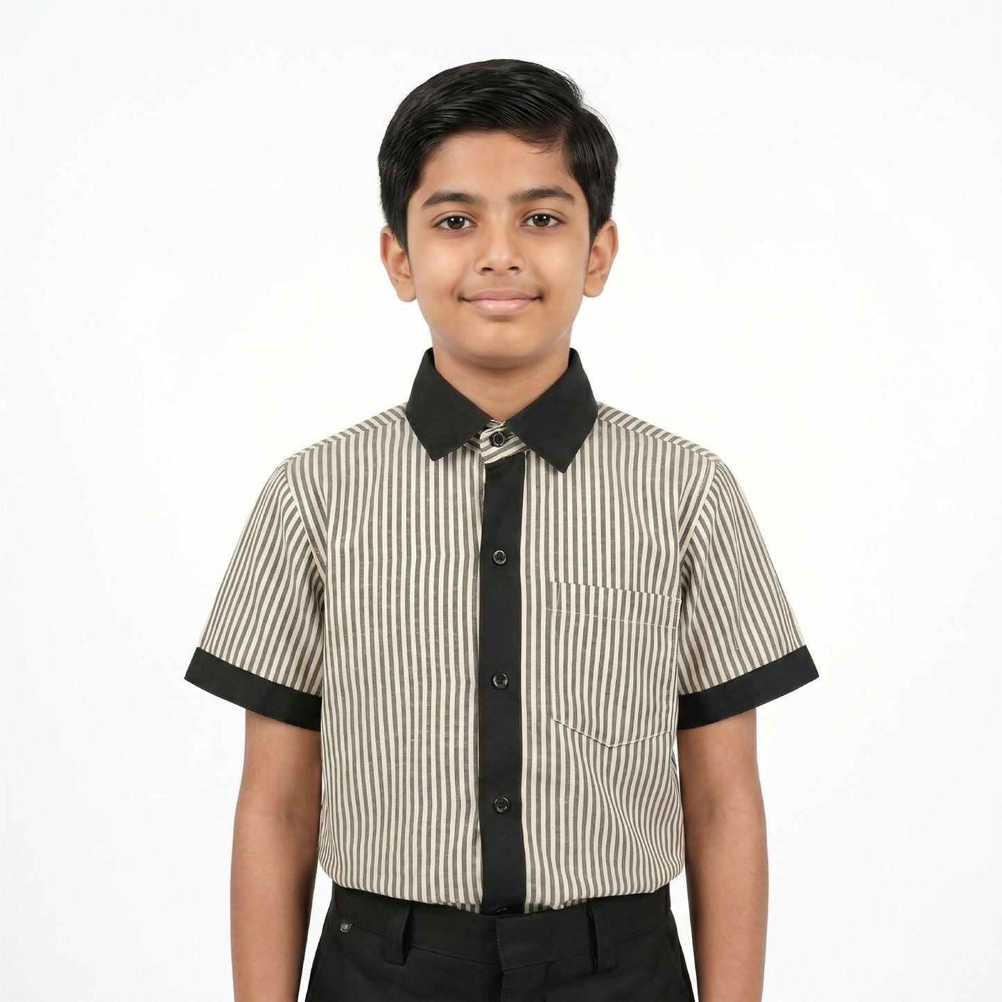 Pragati School Striped Formal Uniform for Boys