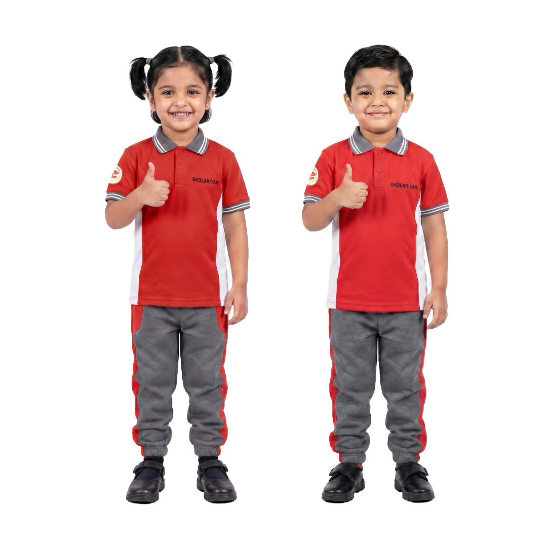 Dholakiya School Sports Uniform Red