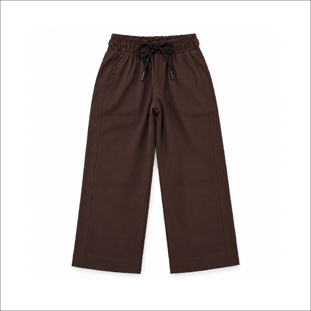 Boys Dark Brown Shirt & Pant Set | Half Sleeve Collared Button-Down Shirt with Matching Full-Length Trousers | Kids Casual Co-Ord Set for Party, Family Functions & Daily Wear