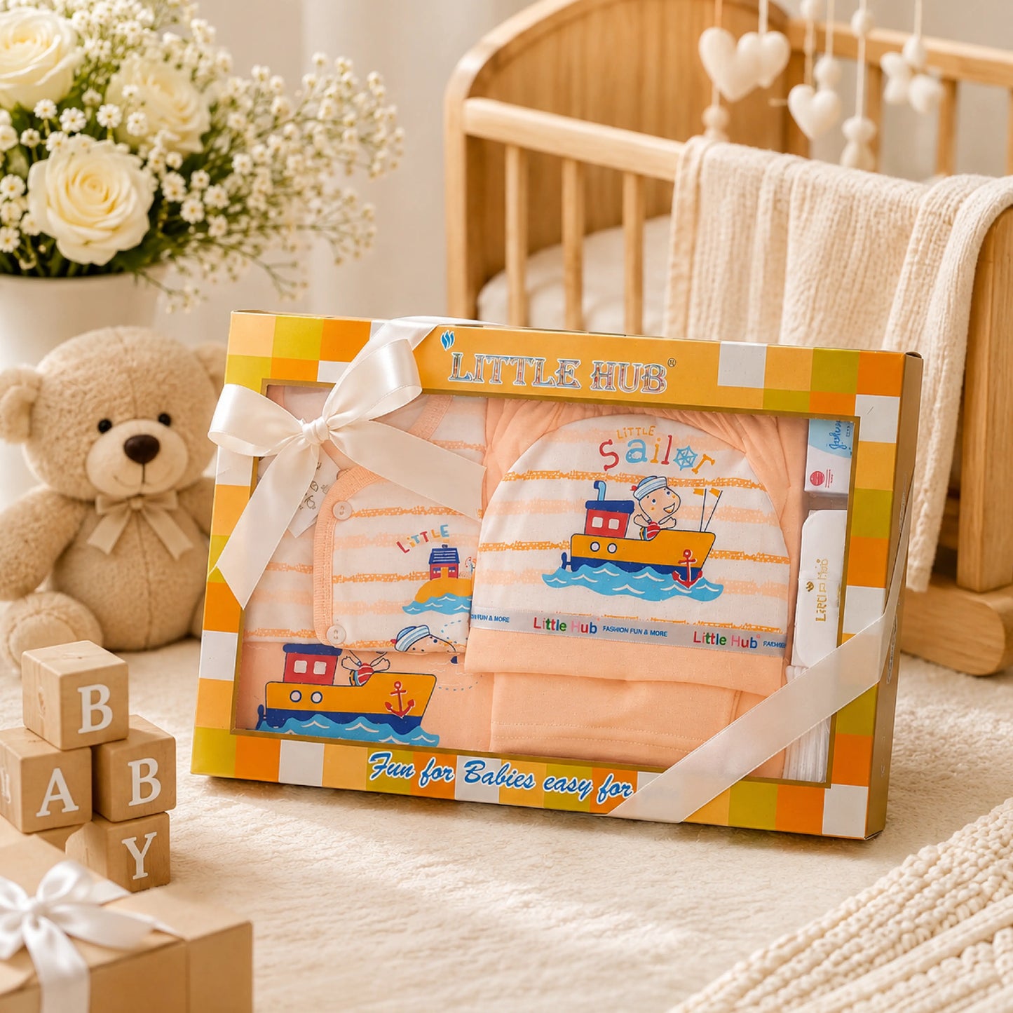 100% Cotton Baby Suit Set for Newborns – 7 Pieces