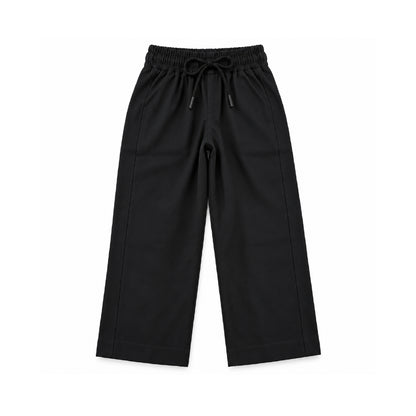 Boys Black Shirt & Pant Set | Half Sleeve Collared Button-Down Shirt with Matching Full-Length Trousers