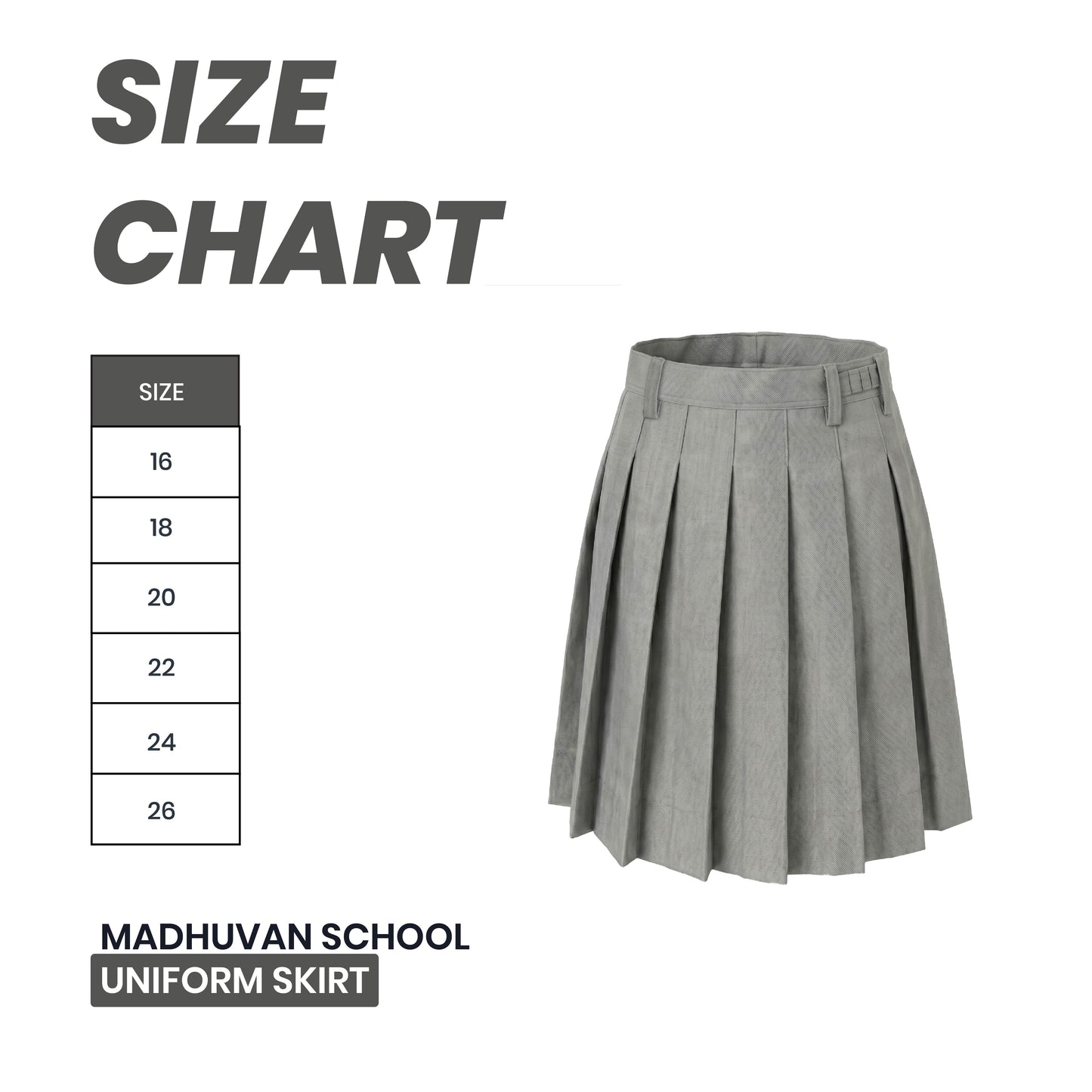 Madhuvan School Uniform Skirt