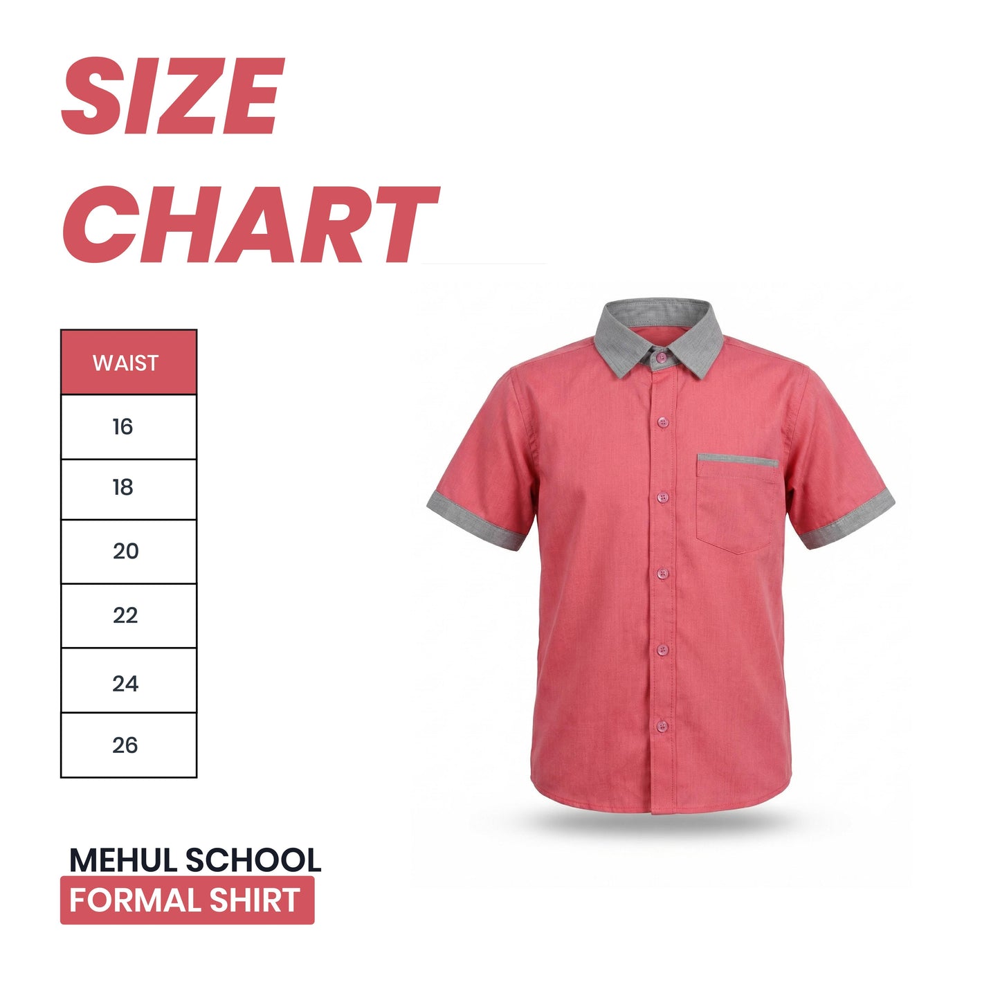 Mehul School Formal Shirt for Boys