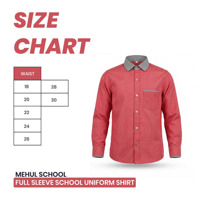 Mehul school  Full Sleeve School Uniform Shirt