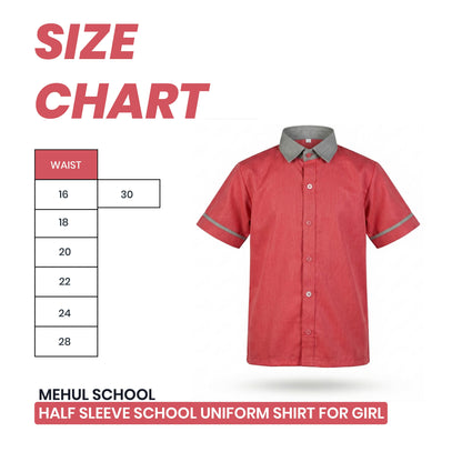 Mehul School  Half Sleeve School Uniform Shirt