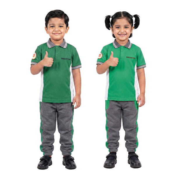 Dholakiya School Sports Uniform Green
