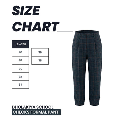 Dholakiya School Uniform Checks Trouser