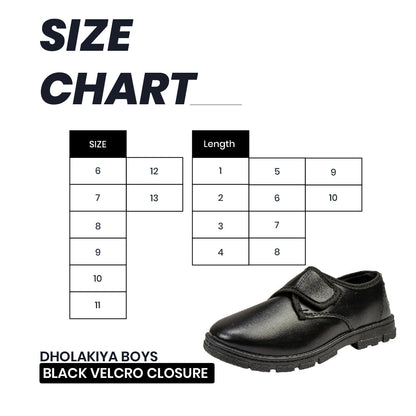 Boys School Shoes – Black Velcro Closure