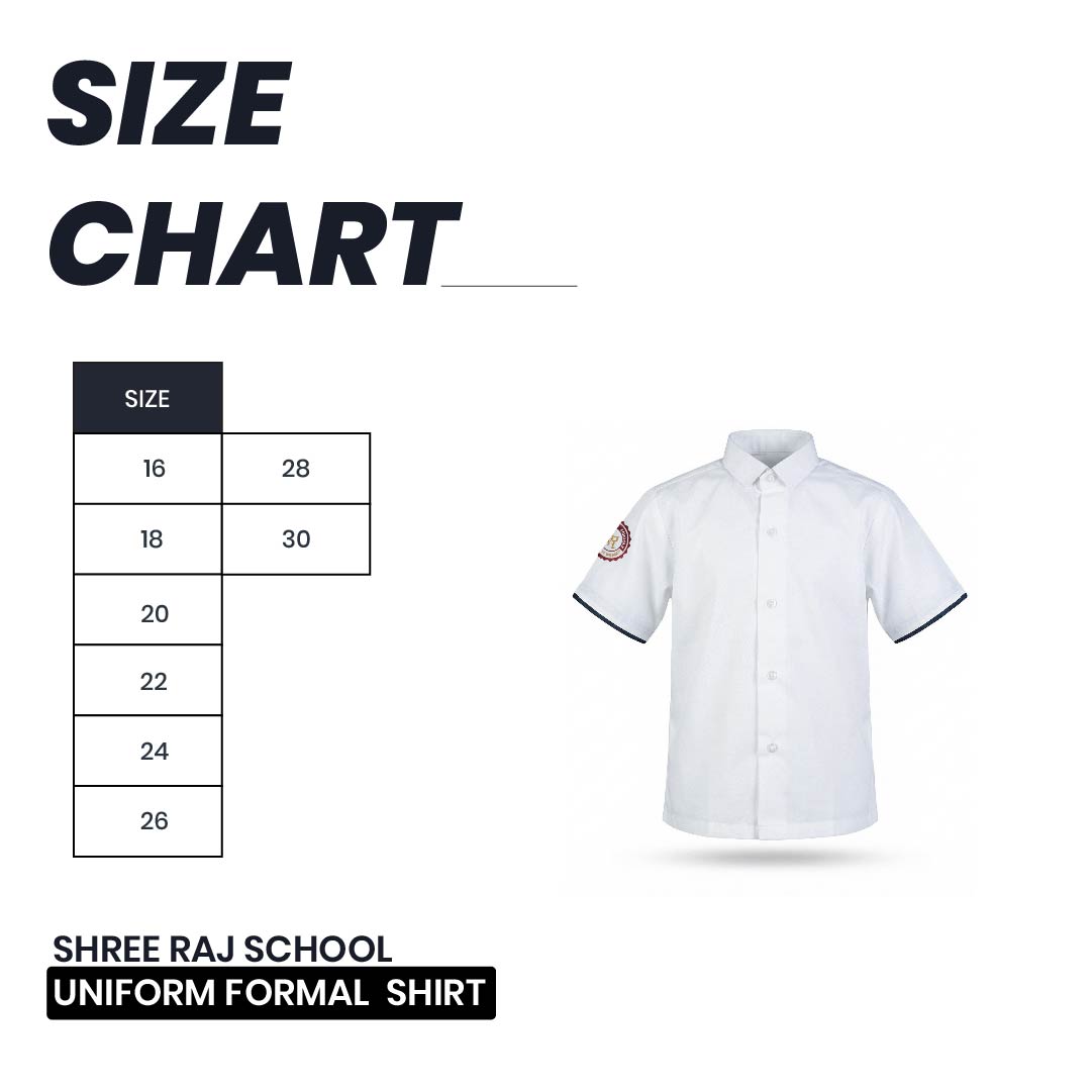 Shri Raj School Uniform Formal Girl Shirt (1 to 10 Std )
