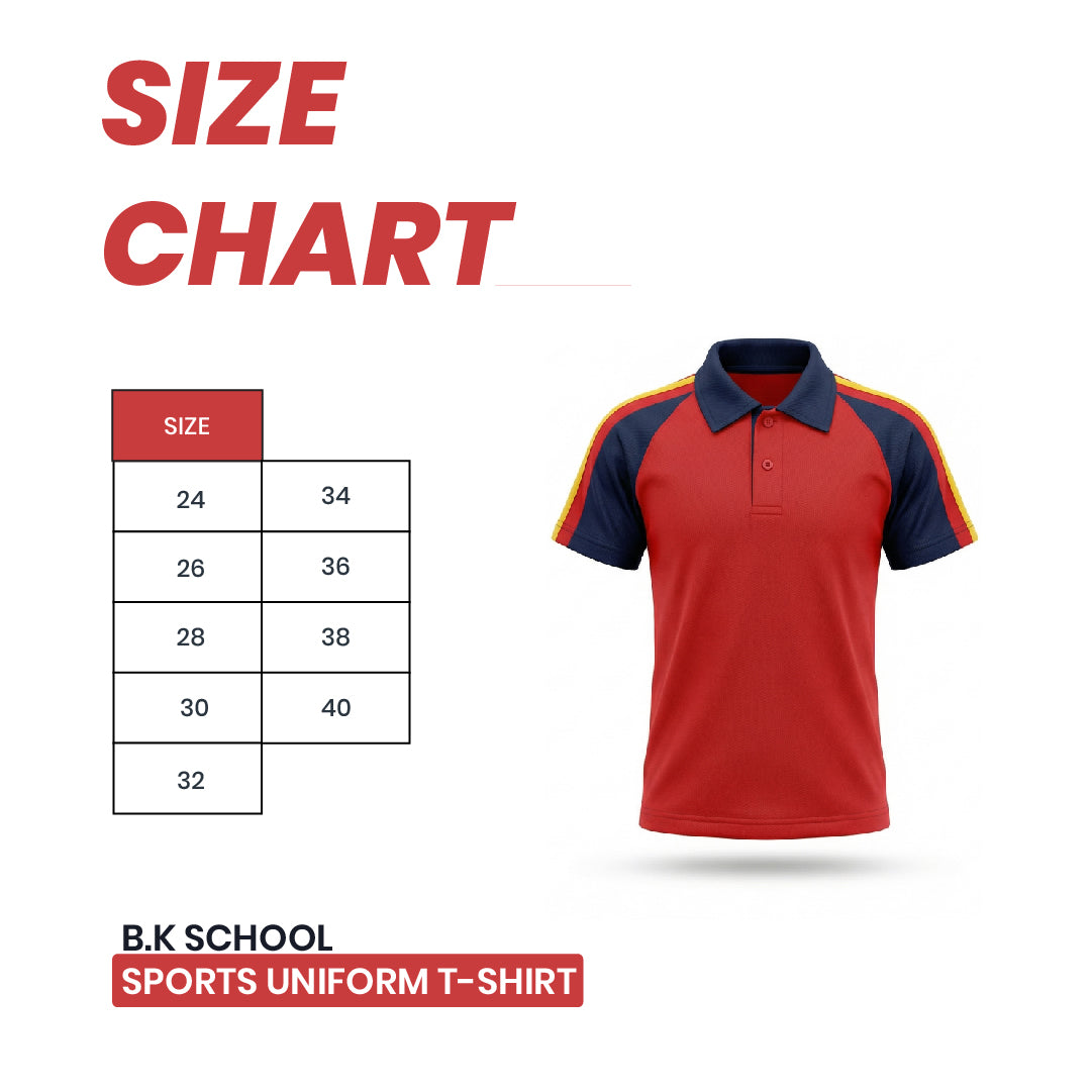 B.K School Sports Uniform T-Shirt