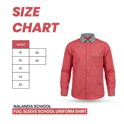 Nalanda school  Full Sleeve School Uniform Shirt