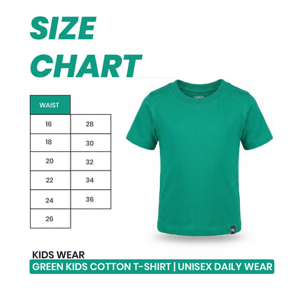 Green Kids Cotton T-Shirt | Unisex Daily Wear