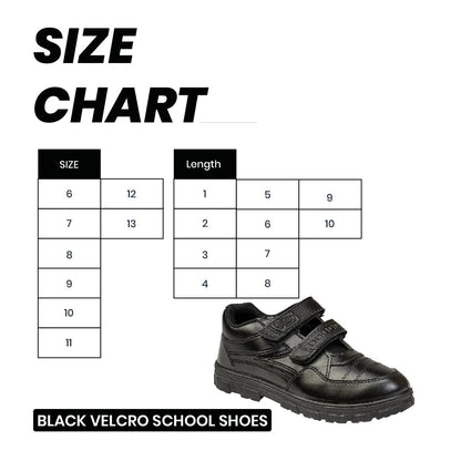 Black Velcro School Shoes