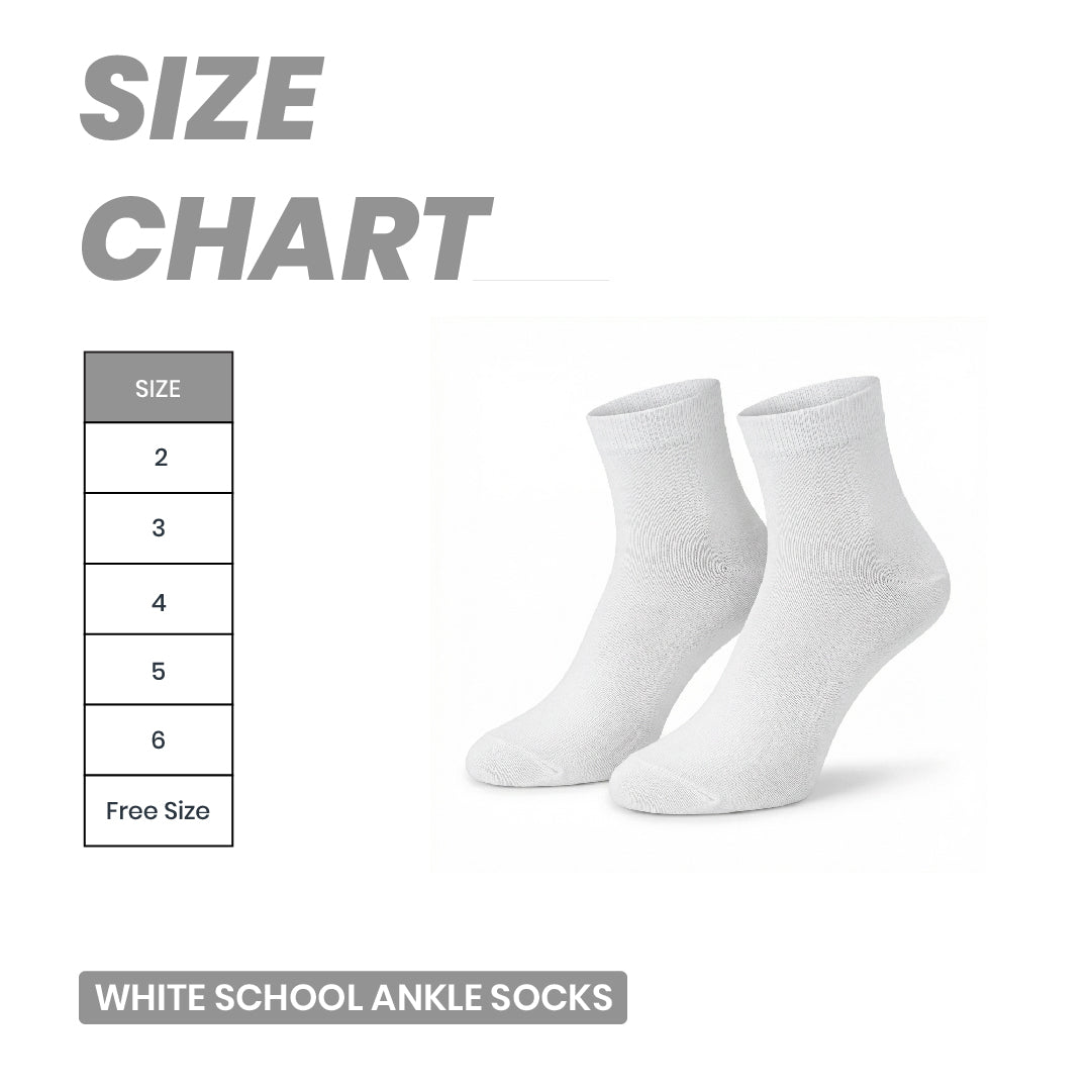 White School Ankle Socks