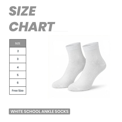 White School Ankle Socks
