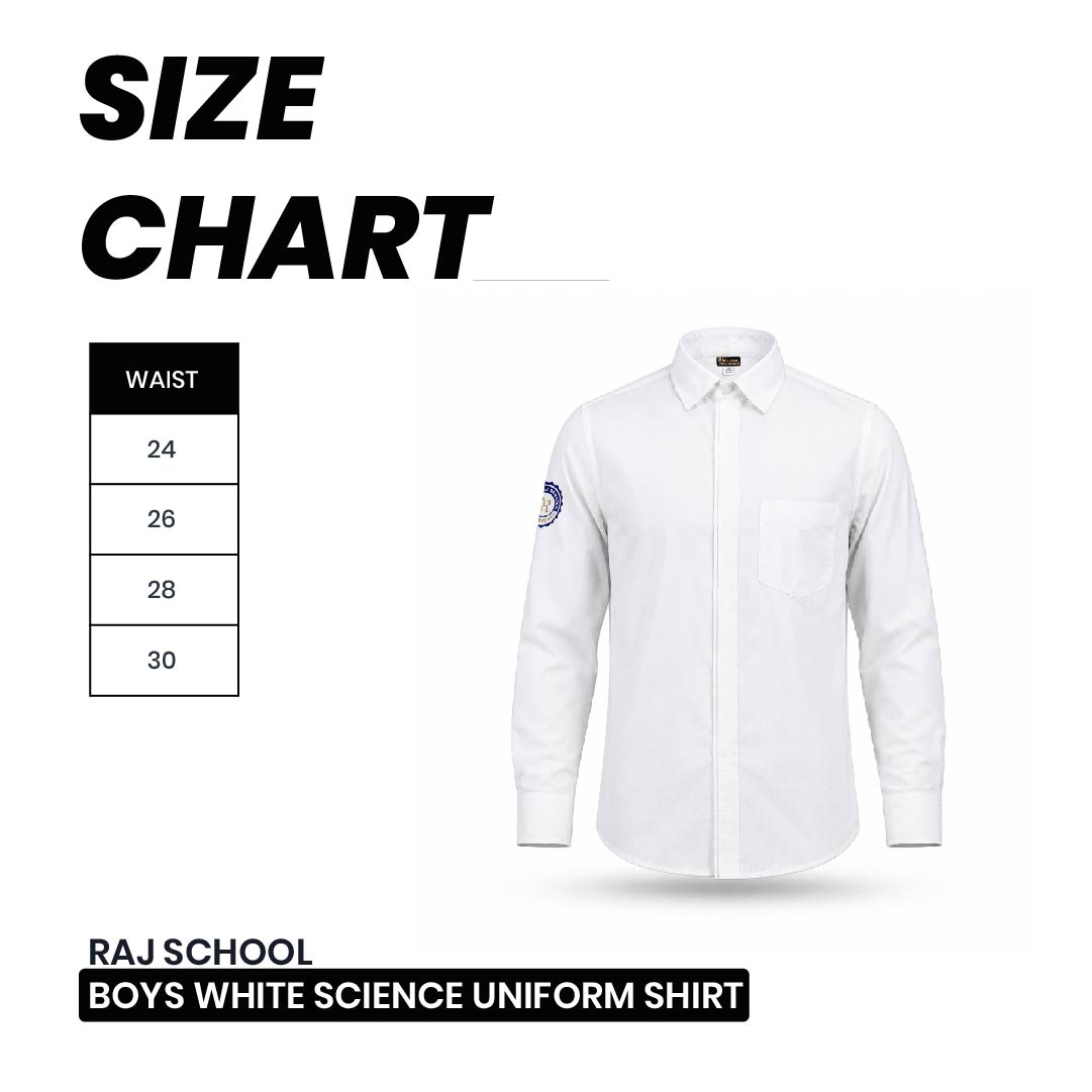 Shri Raj School Uniform Formal Boy Shirt ( 11 & 12 Science)