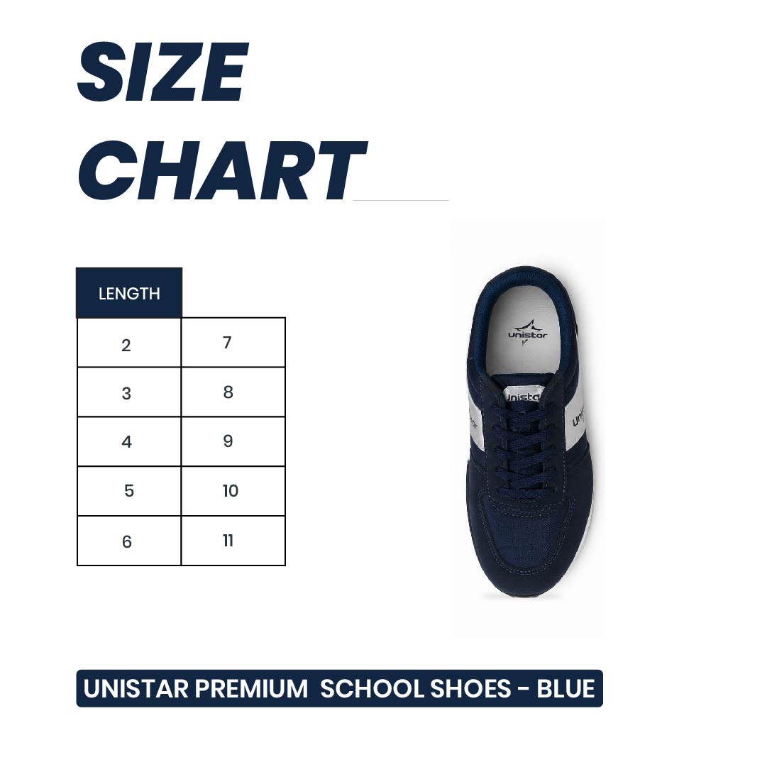 Unistar Premium  School Shoes - Blue