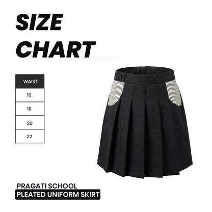 Pragati School Pleated Uniform Skirt