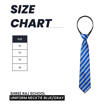 Shri Raj School Uniform Necktie | Blue & Grey