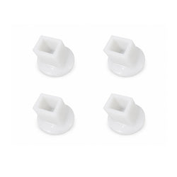 White Anti-Slip Vacuum Rubber Pads for Square Pipe Cradle – 4 Pieces