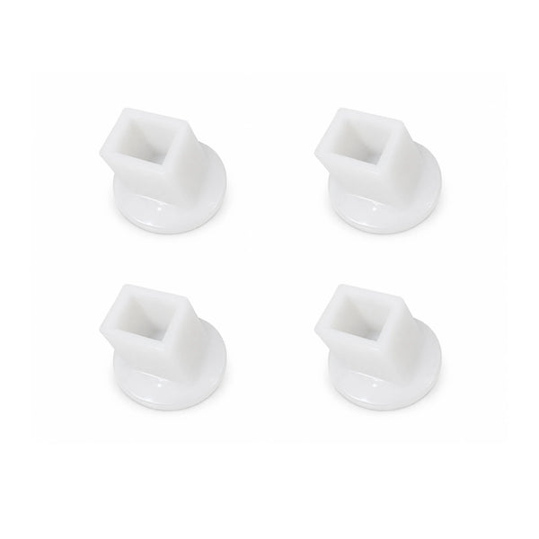 White Anti-Slip Vacuum Rubber Pads for Square Pipe Cradle – 4 Pieces
