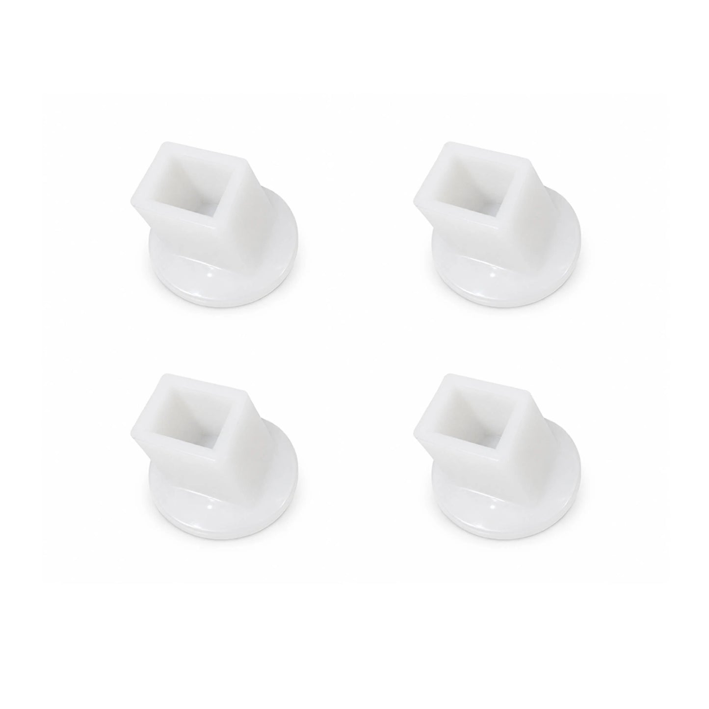 White Anti-Slip Vacuum Rubber Pads for Square Pipe Cradle – 4 Pieces