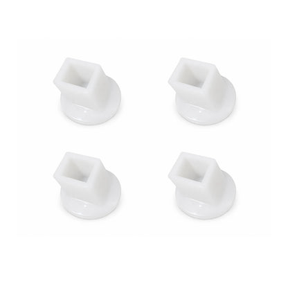 White Anti-Slip Vacuum Rubber Pads for Square Pipe Cradle – 4 Pieces