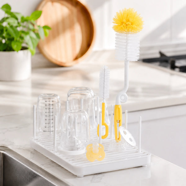 Baby Feeding Bottle Cleaning Brush Set, BPA Free – Yellow