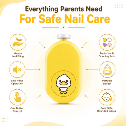 Yellow Duck Electric Baby Nail Trimmer – Safe for Newborns