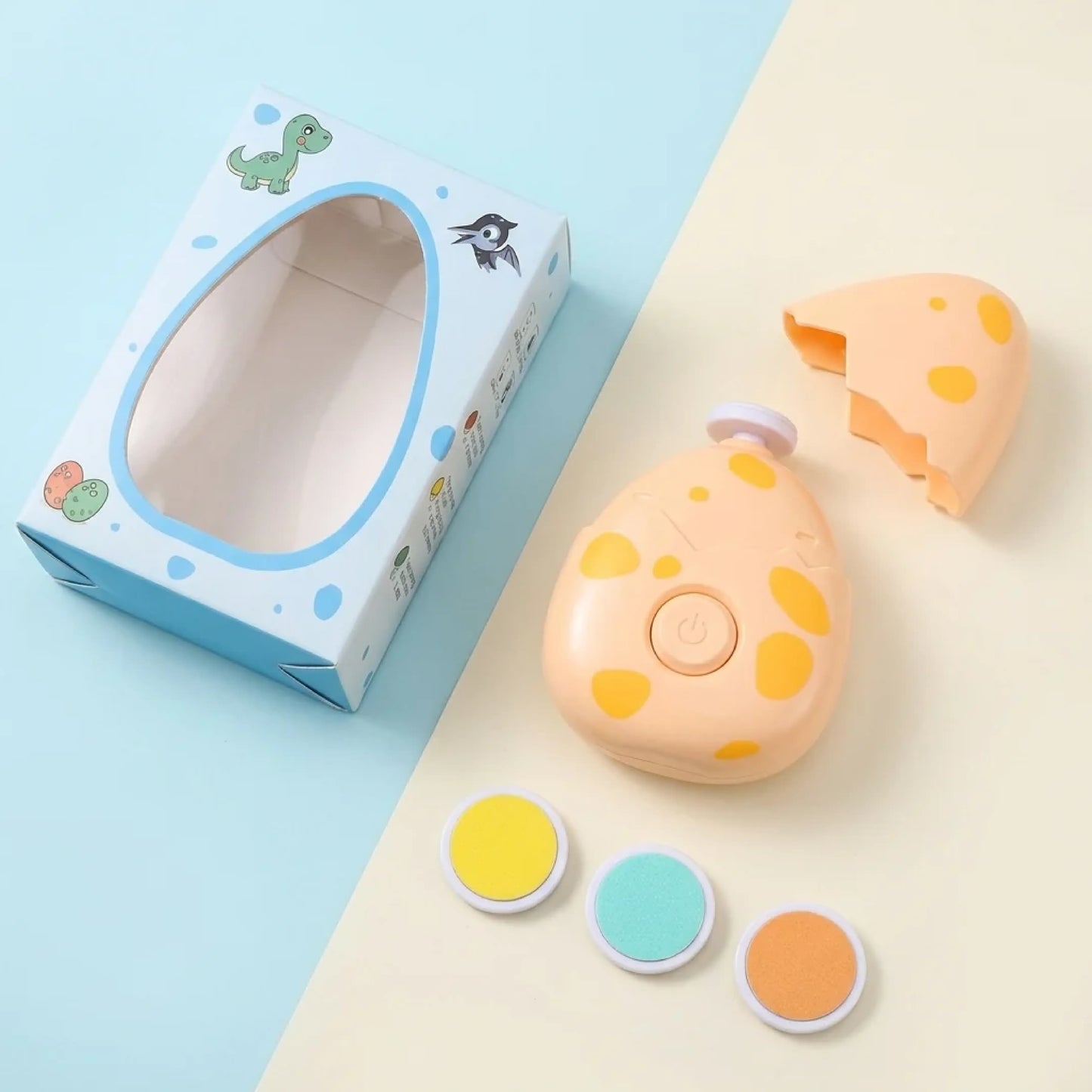 Dinosaur Egg Electric Baby Nail Trimmer – USB Rechargeable