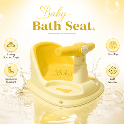 Yellow Baby Bathing Seat with Back Support – Pack of 1