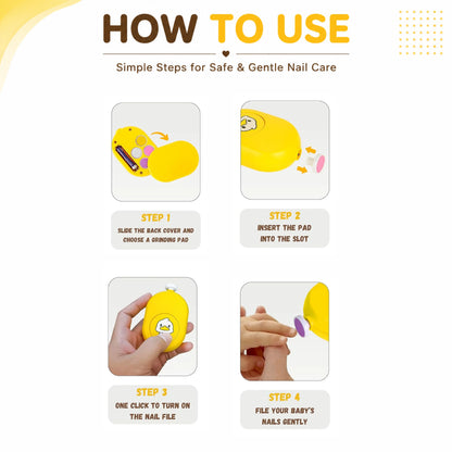 Yellow Duck Electric Baby Nail Trimmer – Safe for Newborns
