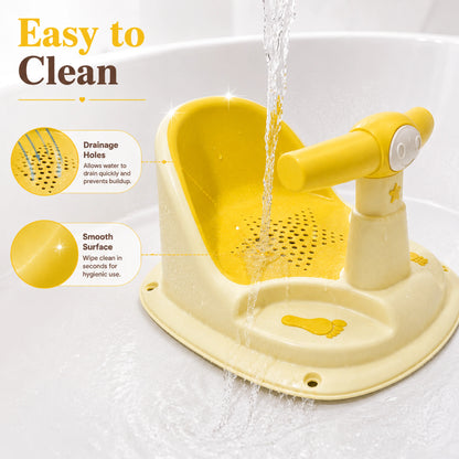Yellow Baby Bathing Seat with Back Support – Pack of 1