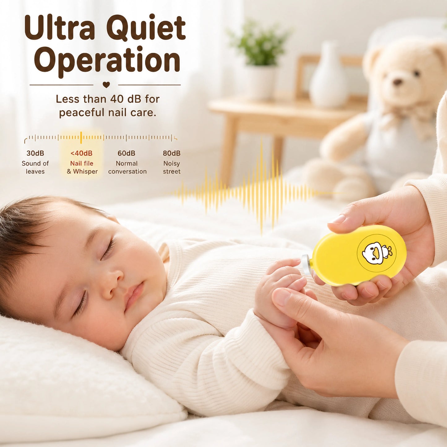 Yellow Duck Electric Baby Nail Trimmer – Safe for Newborns