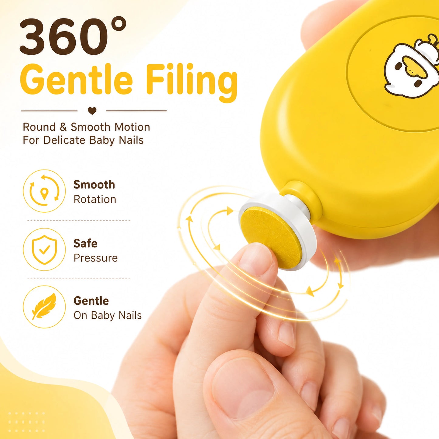 Yellow Duck Electric Baby Nail Trimmer – Safe for Newborns