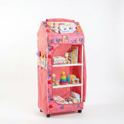 Bubzee Kids Cartoon Cloth Wardrobe | Foldable Storage