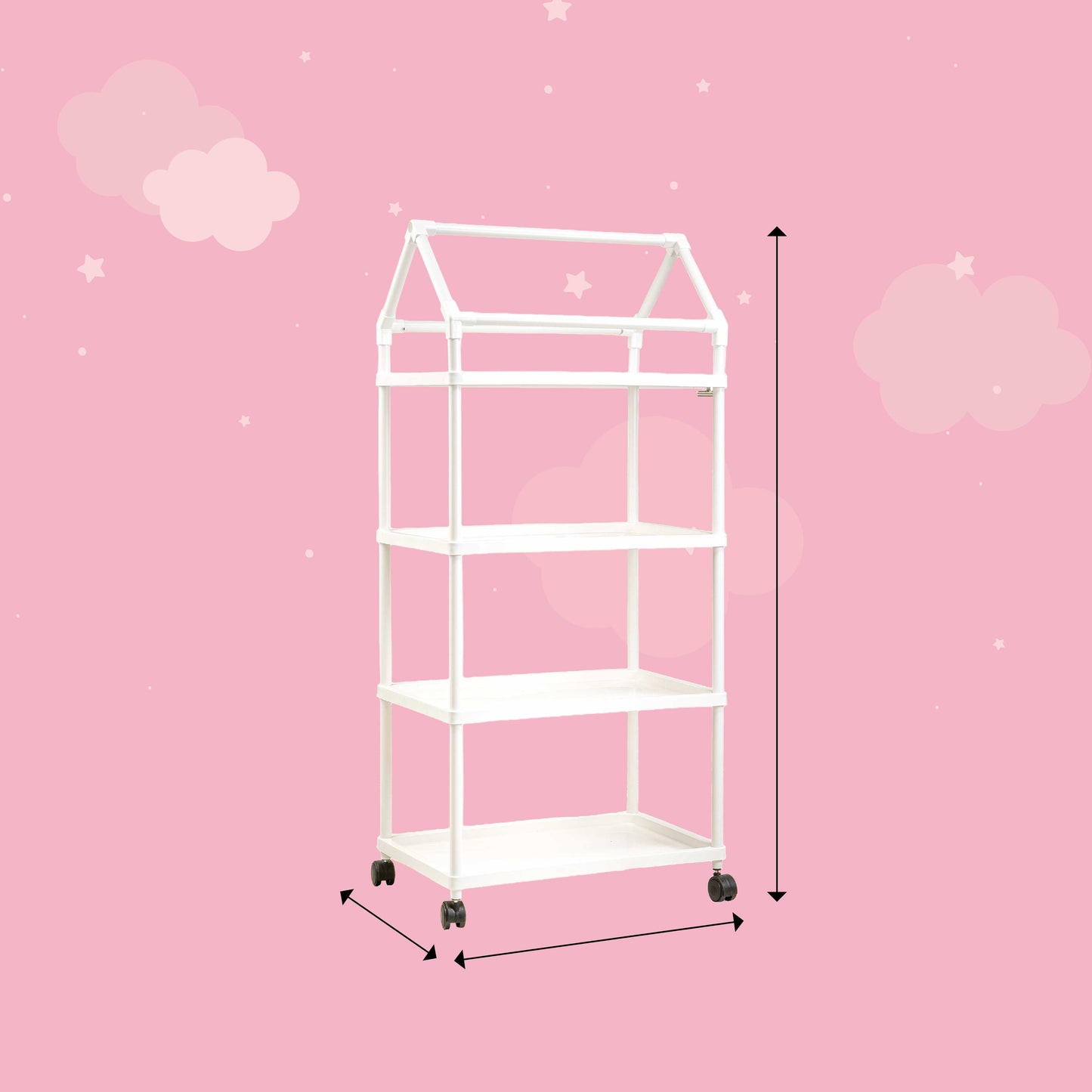 Bubzee Kids Cartoon Cloth Wardrobe | Foldable Storage