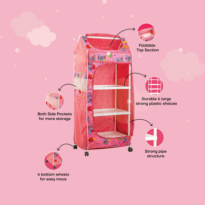 Bubzee Kids Cartoon Cloth Wardrobe | Foldable Storage