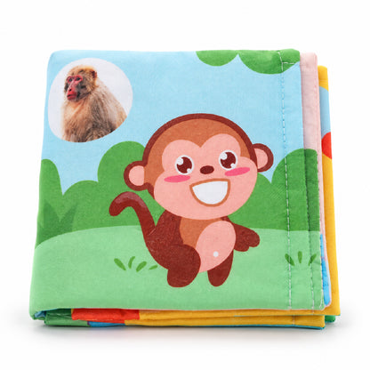 Baby Cloth Bath Book for Infants & Toddlers | Soft Sensory Baby Book with Colorful Animal Pictures & Monkey Design | Interactive Educational Fabric Book for Bath Time, Playtime & Early Learning