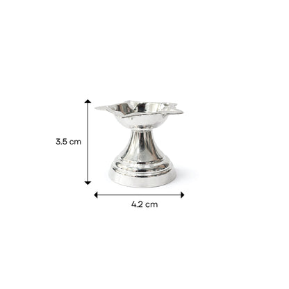 Shivora Silver Flower Diya
