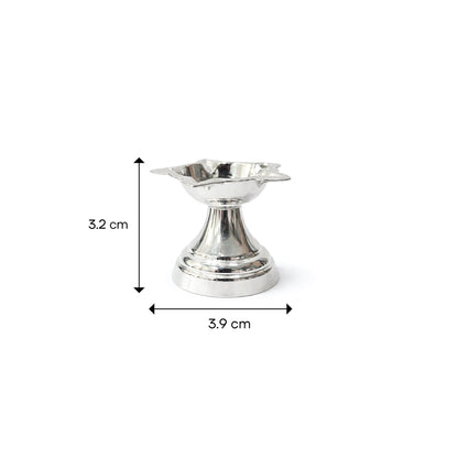 Shivora Silver Flower Diya