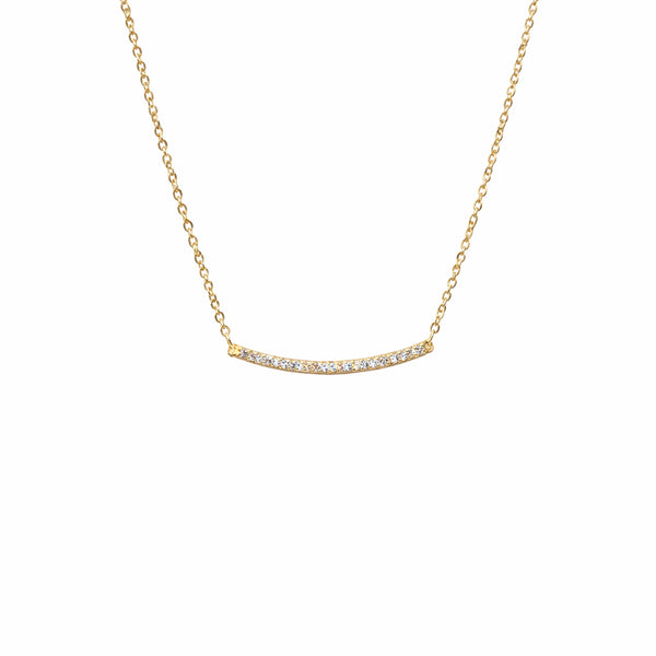 Shivora Minimal Bar Crystal Necklace