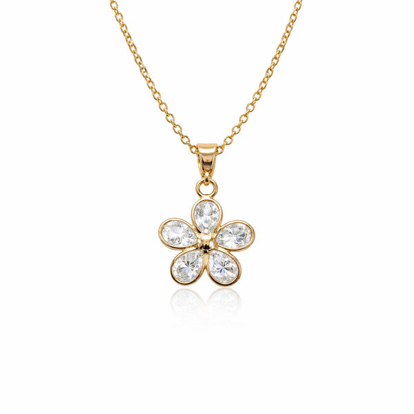 Shivora Blossom Crystal Flower Necklace